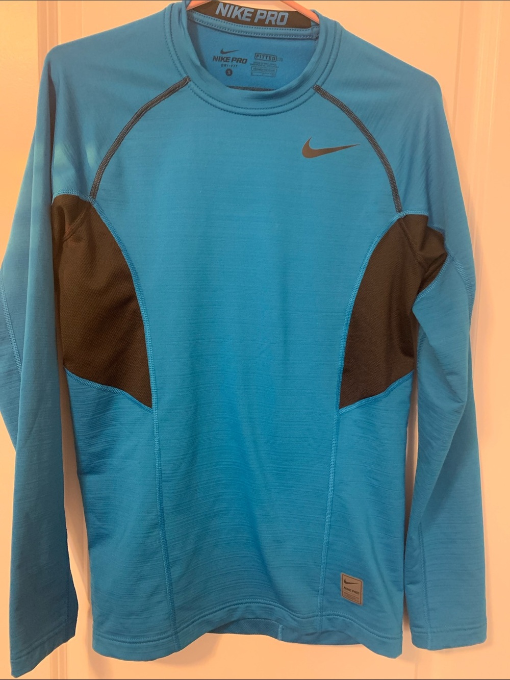 Nike Long Sleeve Performance Tee - Blue & Black